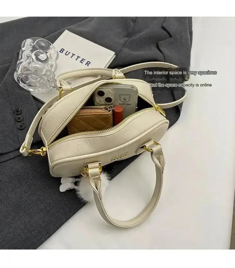MIN MIN Women Leather Crossbody Bag Without Keychain 407