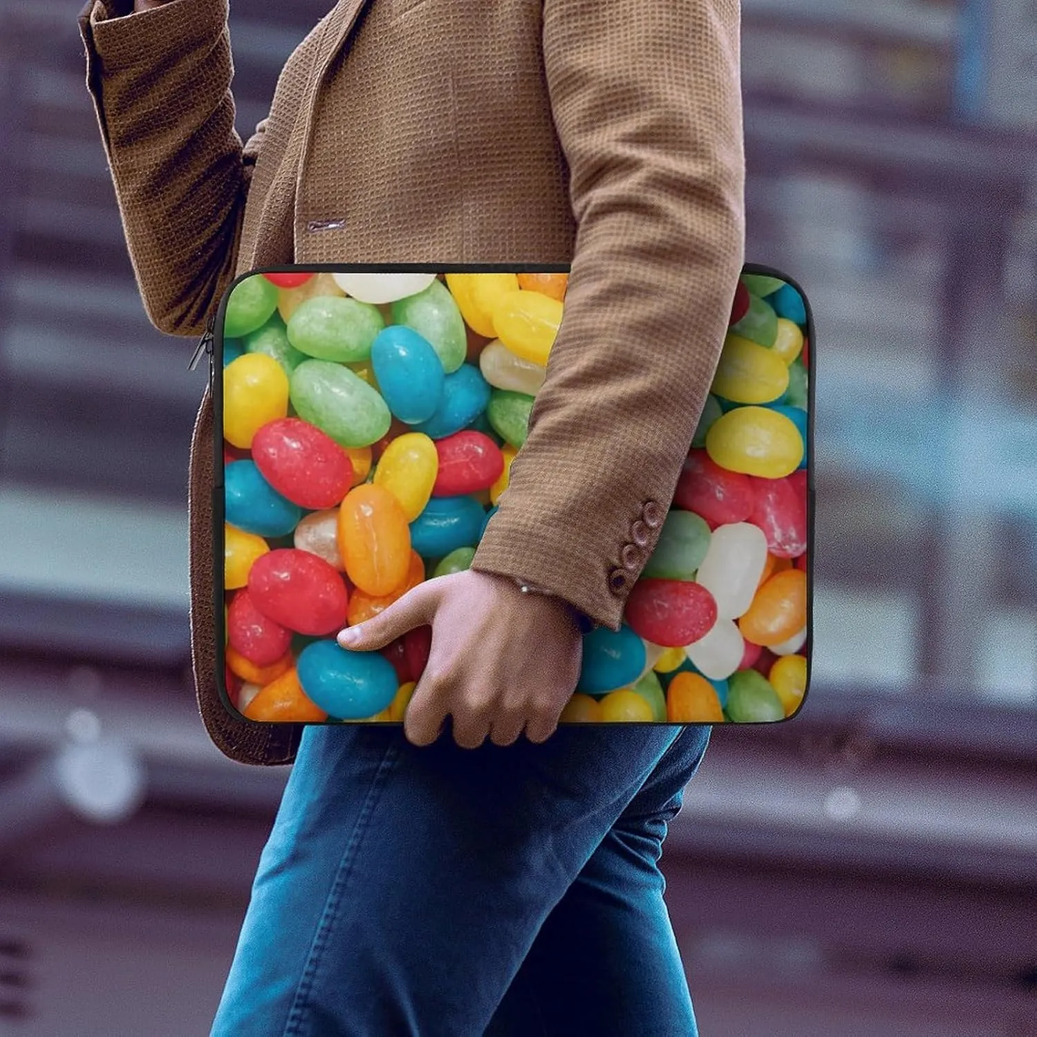 Mush Room Pattern Laptop Bag Without Handheld, Large Capacity, Lightweight And Convenient