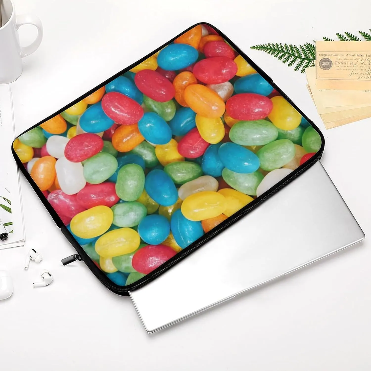 Mush Room Pattern Laptop Bag Without Handheld, Large Capacity, Lightweight And Convenient