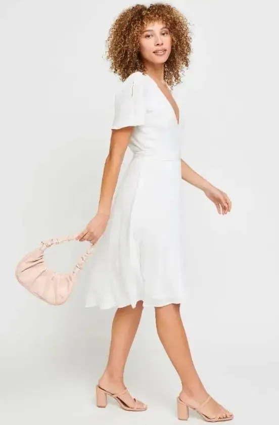 Oliveta Ruched Rose Leather Handbag