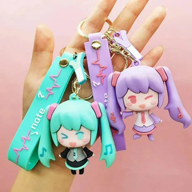 Premium Quality 3D Cute Girl & Shoe Keychain for Kids Pack of 2 (Random Color)