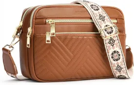 printe Small Crossbody Bags for Women, Vegan Leather Trendy Purses for Women, Travel Handbags with Adjustable Shoulder Strap