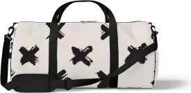 Sports Gym Bag for Women and Men Waterproof Abstract Brush Strokes Black Duffel Bag Lightweight Carryon Traveling Boarding Gripsack