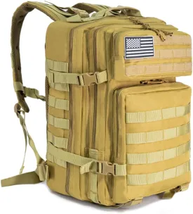 Tactical Backpack, Stronger Military Laptop Backpack for Work, Molle Bag for Weekender Travel Hiking Camping Khaki