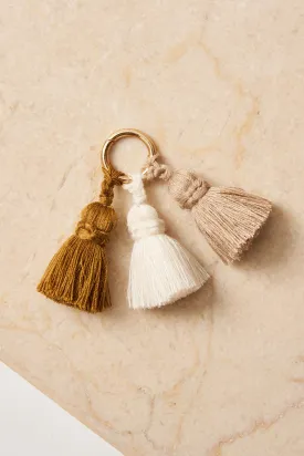 tassel trio - SHOUSHA - olive, ecru, beige