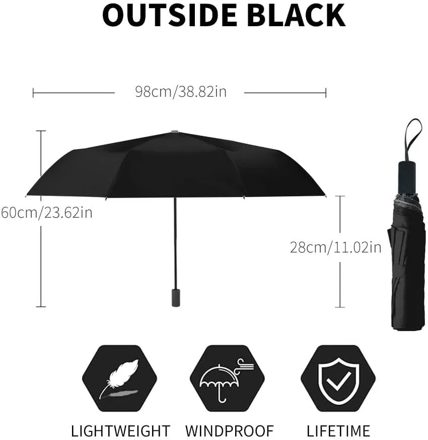 Travel Umbrella for Rain Windproof abstract mountains playful hand drawn fabric Automatic Cute Portable Compact Umbrella for Women Purse Backpack Car Black Sun UV Protection