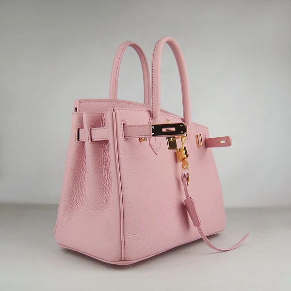Trendy Inspired Hermes Birkin 30cm Togo Leather Handbags Pink Golden