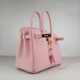 Trendy Inspired Hermes Birkin 30cm Togo Leather Handbags Pink Golden