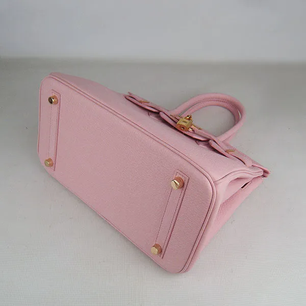 Trendy Inspired Hermes Birkin 30cm Togo Leather Handbags Pink Golden