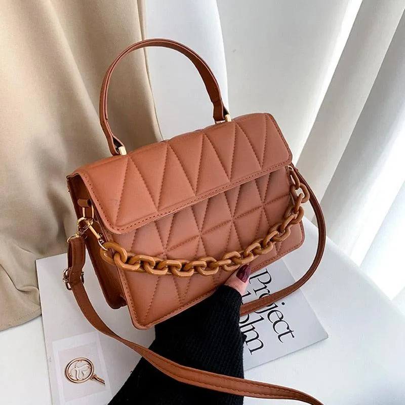 Trendy plaid shoulder bag for women