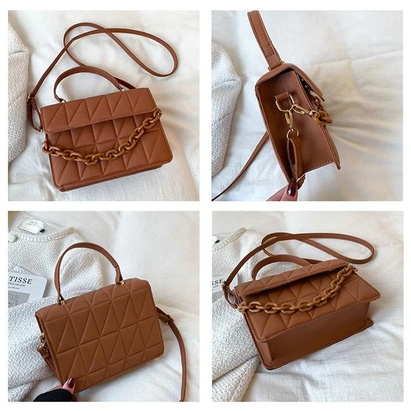 Trendy plaid shoulder bag for women