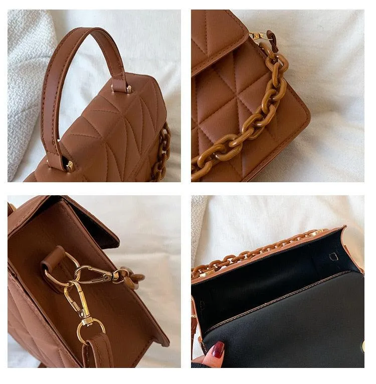Trendy plaid shoulder bag for women