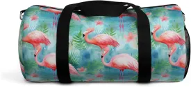 Vibrant Flamingo Duffel Bag for Travelers, Gym Lovers, Beach Trips, Stylish Tote, Eco-Friendly Gear, Summer Accessory