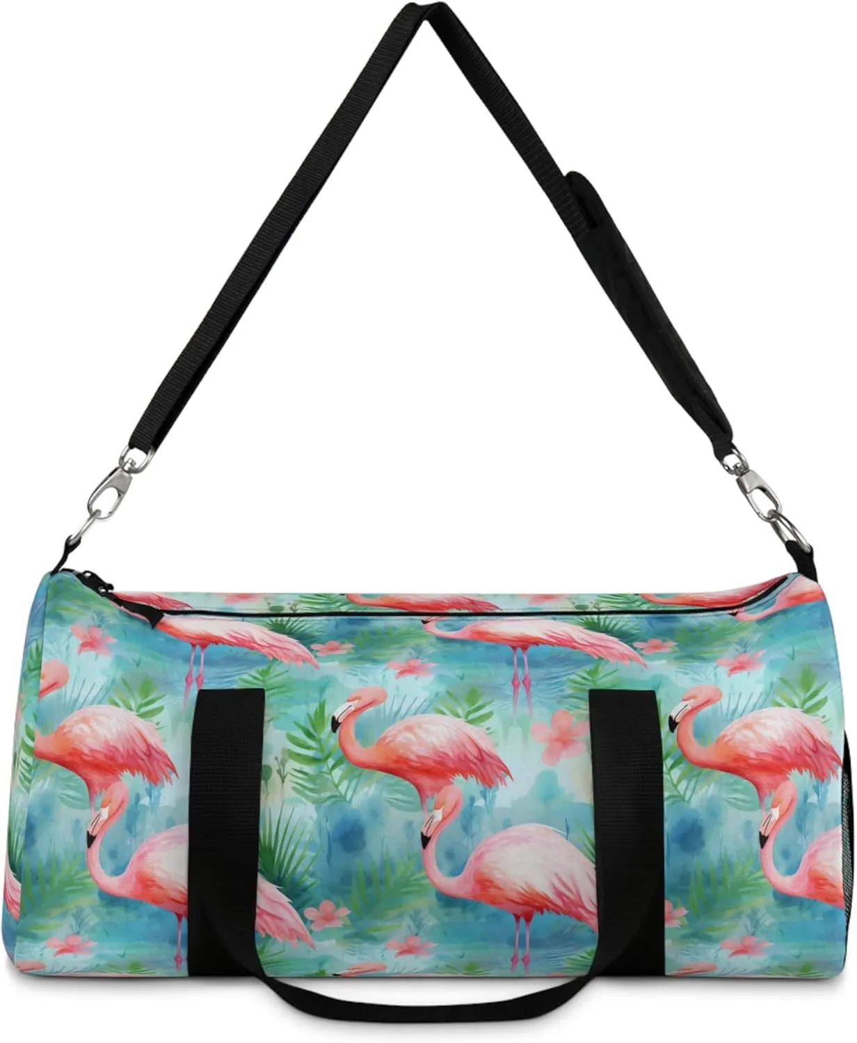 Vibrant Flamingo Duffel Bag for Travelers, Gym Lovers, Beach Trips, Stylish Tote, Eco-Friendly Gear, Summer Accessory