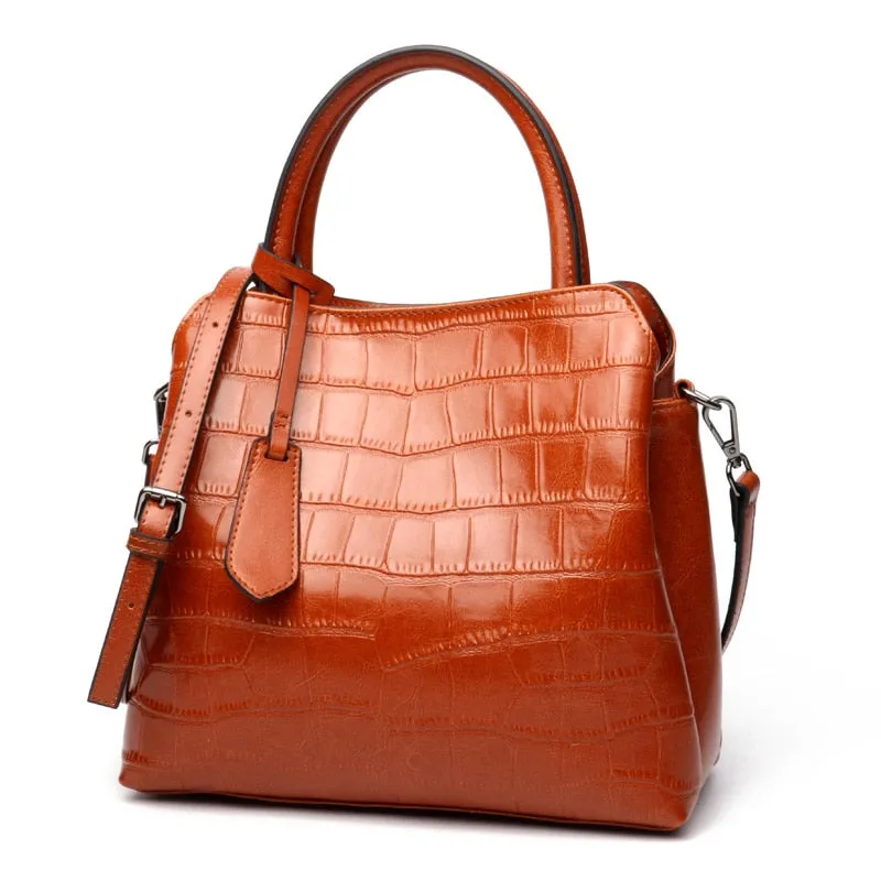 Vintage Trend Genuine Leather Women Handbags Fashion Luxury Shoulder Bags